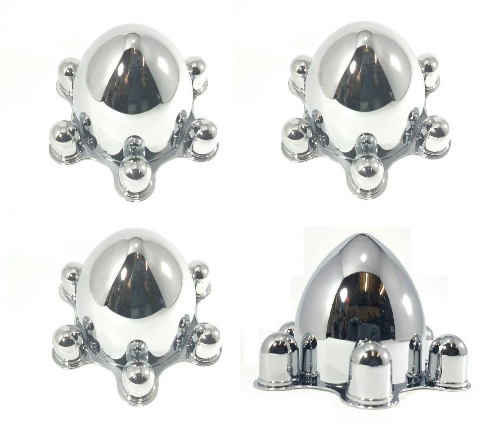 Wheel Hub Caps Set Chrome 6 Lug 5-1/2 Pattern for Chevy Bolt (2008–2014)