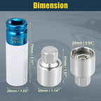 Set of 4 Wheel Lock Lug Nuts with Protector Socket for Mercedes Benz 