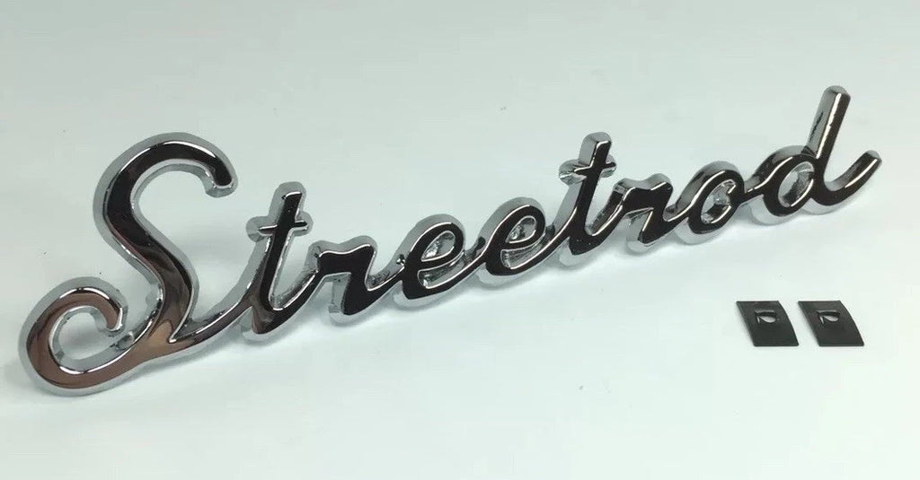 Street Rod Script Chrome Metal Emblem with Drilling Required for Any Vehicle (1950–2026)