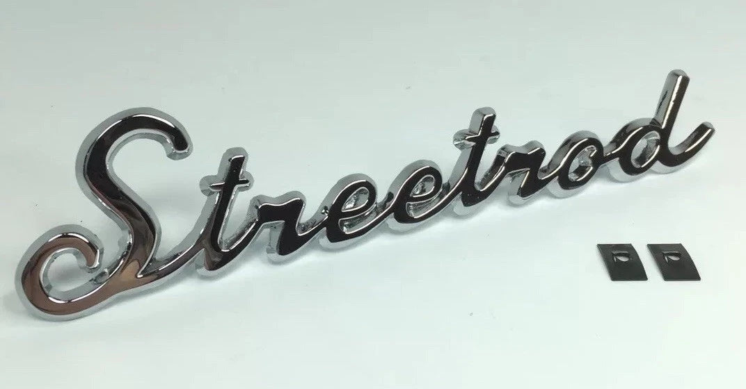 Street Rod Script Chrome Metal Emblem with Drilling Required for Any Vehicle (1950–2026)