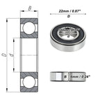 6900VV Deep Groove Ball Bearing for Scooter Skateboard Wheel (10x22x6mm)