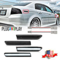4X White LED Smoke Side Marker Lights for Acura TL (2007–2008)