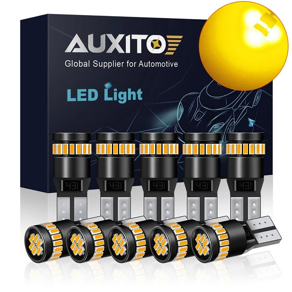 2X AUXITO SMD T10 194 168 LED Interior Light Bulbs Canbus Yellow