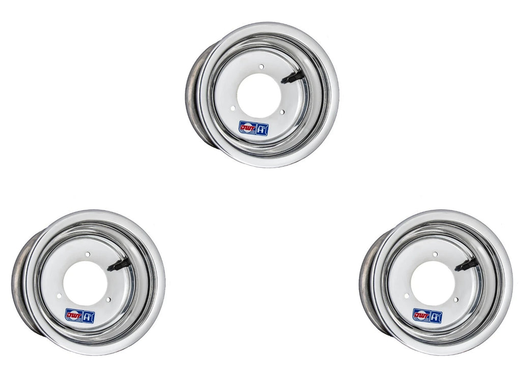 Set of 2 Polished Aluminum 8" Rolled Lip Wheels for Honda ATC 70 (1970–1980)