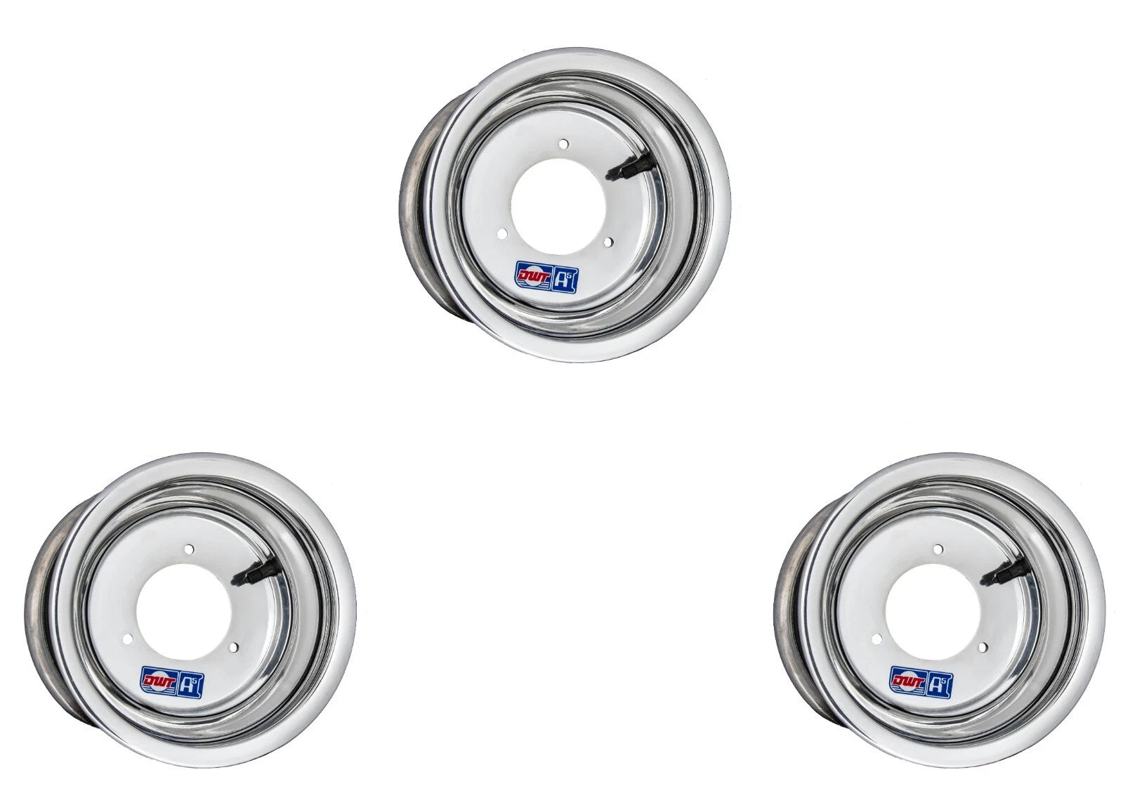 Set of 2 Polished Aluminum 8" Rolled Lip Wheels for Honda ATC 70 (1970–1980)