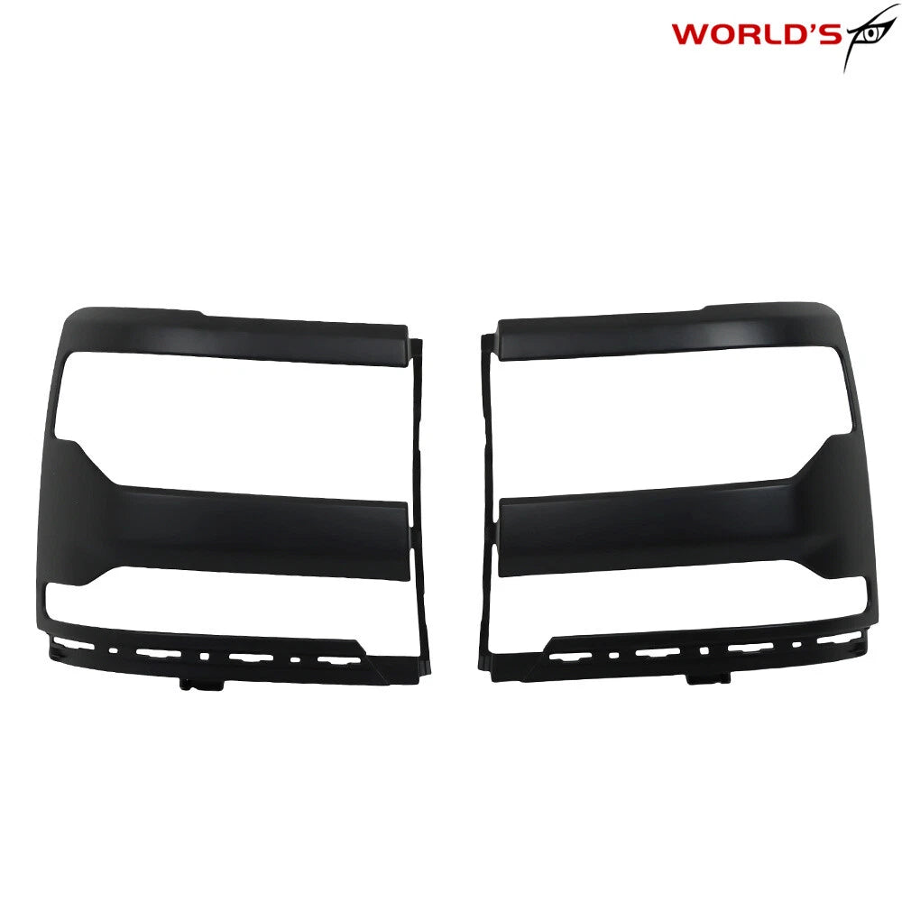 Headlight Trim Bezel Set for Chevy Silverado 1500 (2016–2018) Paintable