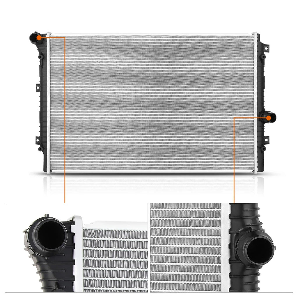 Aluminum Core Radiator for Volkswagen Jetta Beetle Passat 2013–2019 DPI-13423