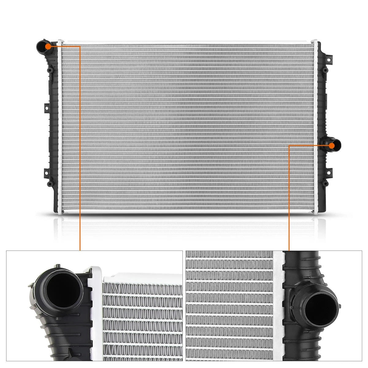 Aluminum Core Radiator for Volkswagen Jetta Beetle Passat 2013–2019 DPI-13423