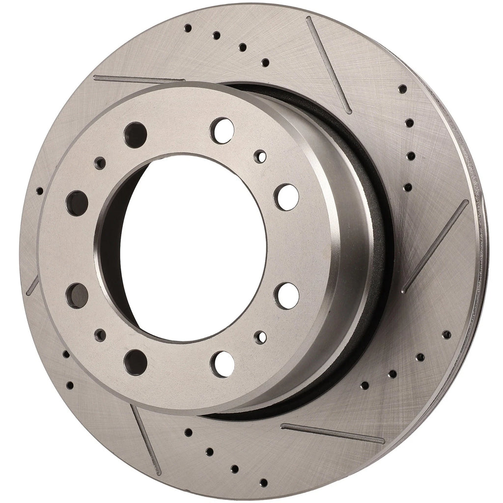 Rear Drilled Brake Rotors & Ceramic Brake Pads for RAM 1500 Tradesman HD (2010–2023)