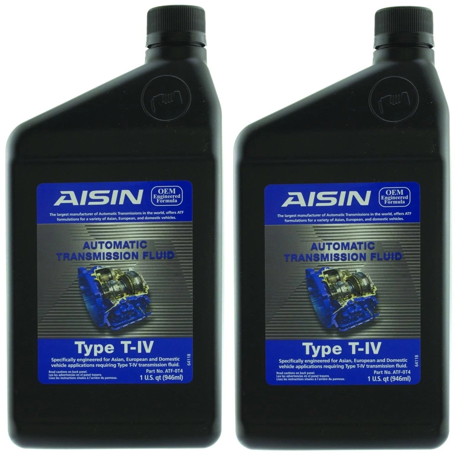 2X 1L Aisin Auto Transmission Fluid for Mini Cooper, Toyota, VW, Volvo