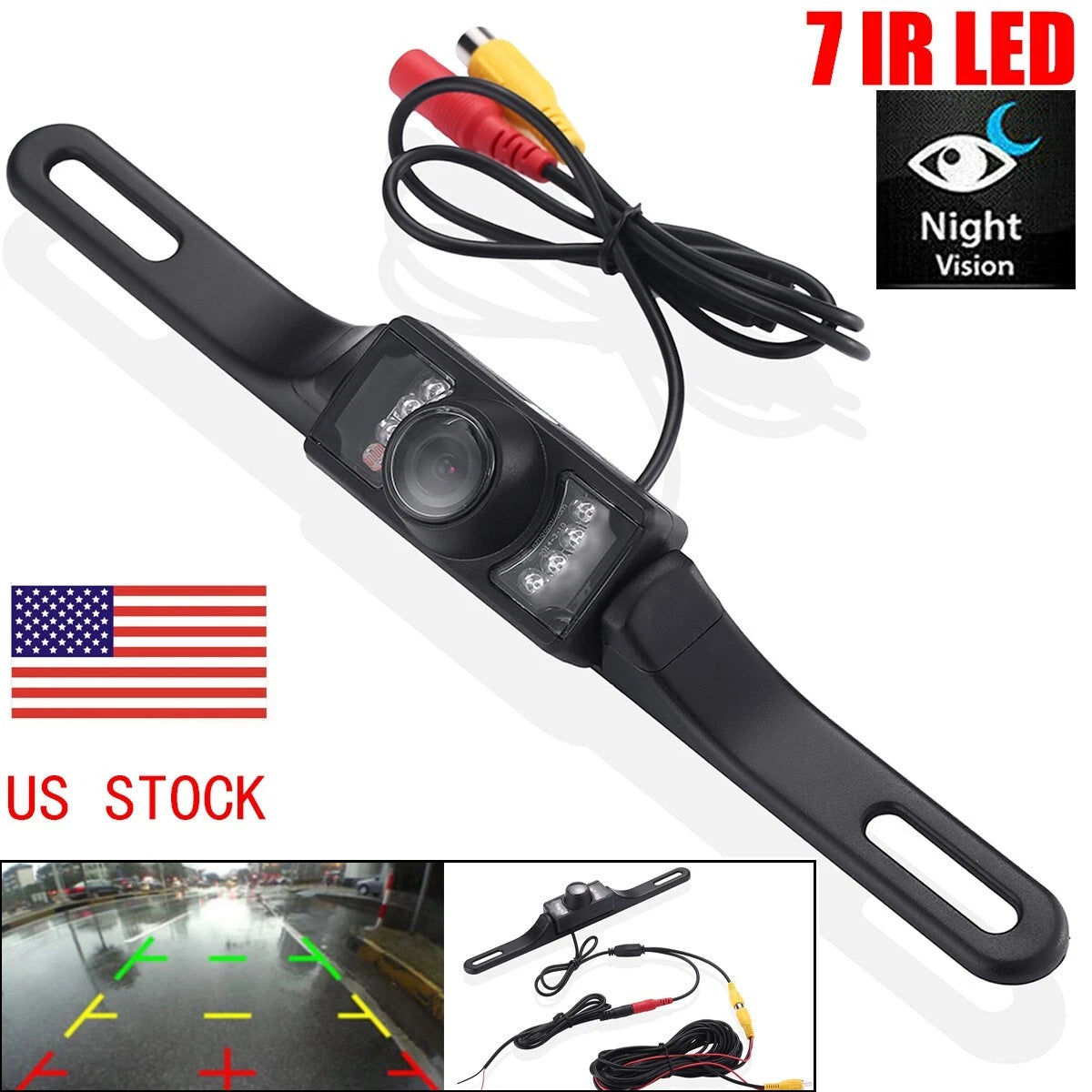 Backup Camera for Car (Waterproof, CMOS, 7 LED)