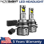 2X NOVSIGHT 9004 HB1 LED Headlight Bulbs Bright White 200W 40000LM for