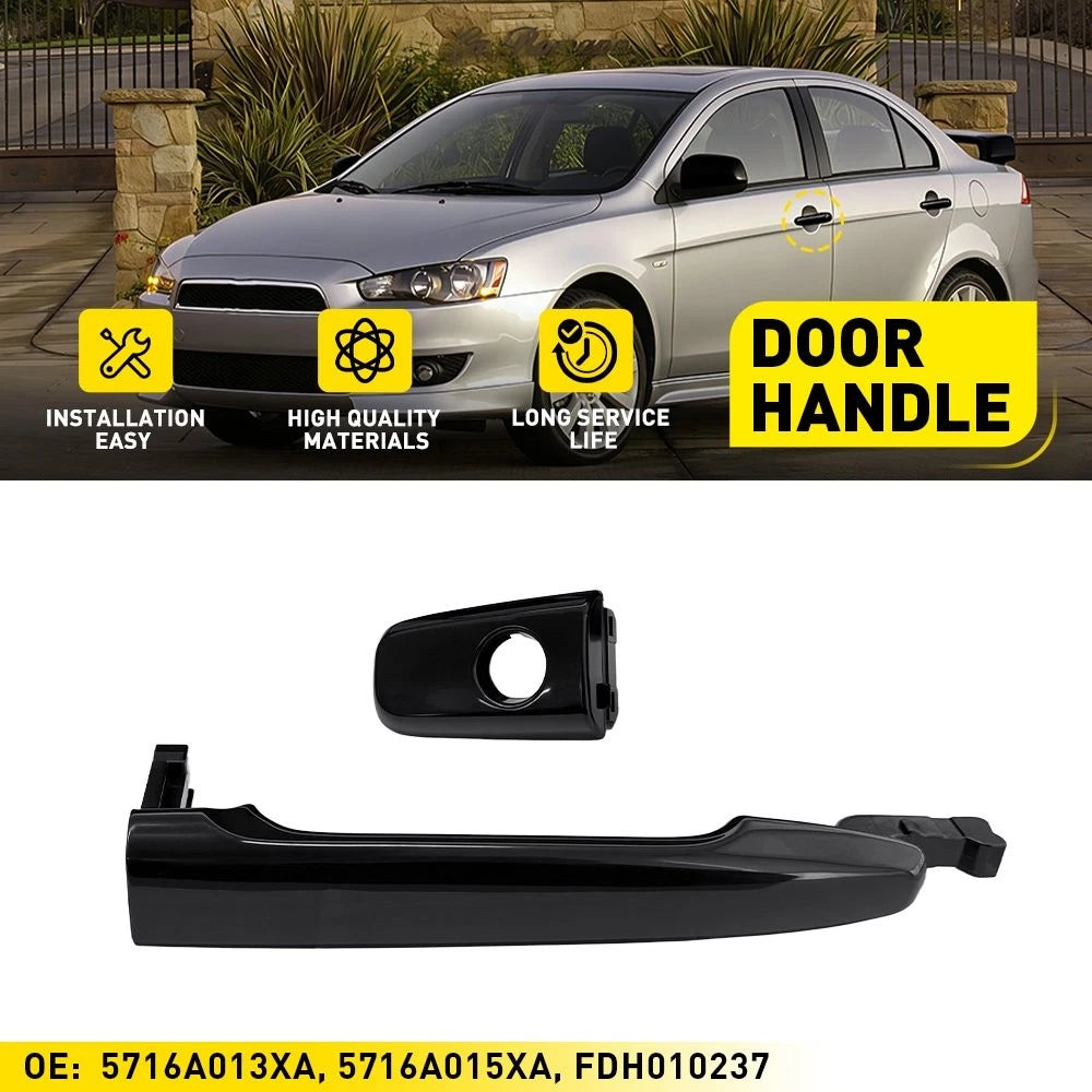 Front Door Handle Left Side for Mitsubishi Lancer (2008–2017) - Black