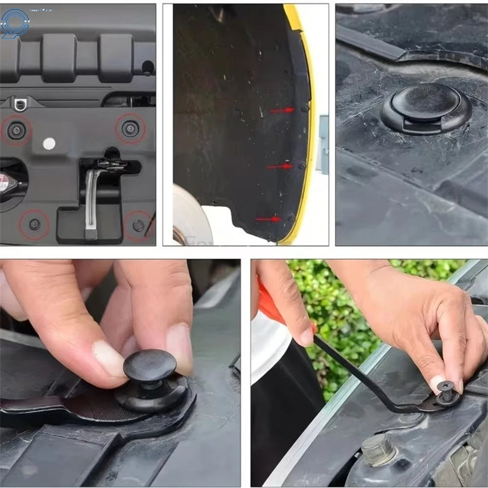 680 Pcs Car Push Retainer Clips for Universal Fit (6-10mm Holes)