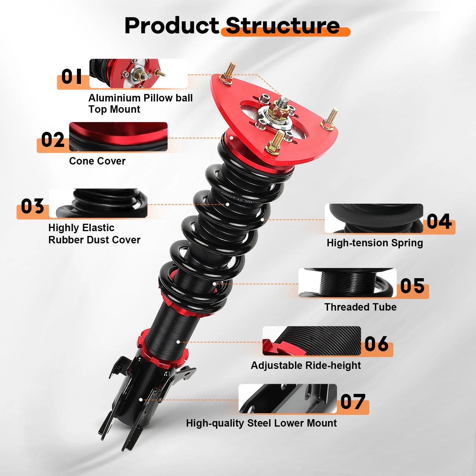 Coilovers for Subaru Impreza WRX (2002–2007) & Forester (2003–2008)