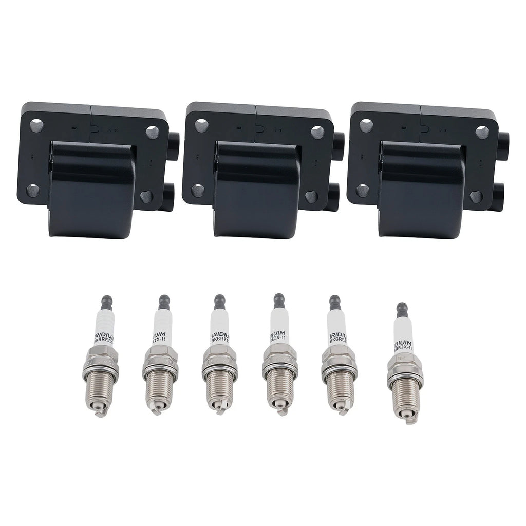 3x Ignition Coil + 6 Spark Plug for Dodge Stealth Montero 3.0L V6 (1991–1996) 88921259
