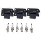 3x Ignition Coil + 6 Spark Plug for Dodge Stealth Montero 3.0L V6 (1991–1996) 88921259