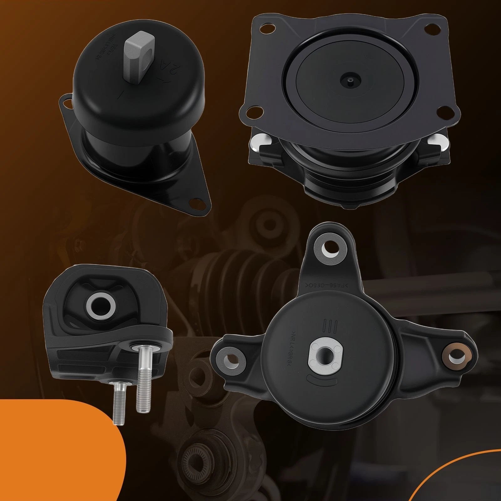 Set of 4 Engine and Transmission Mounts for Acura TL (2009-2014)