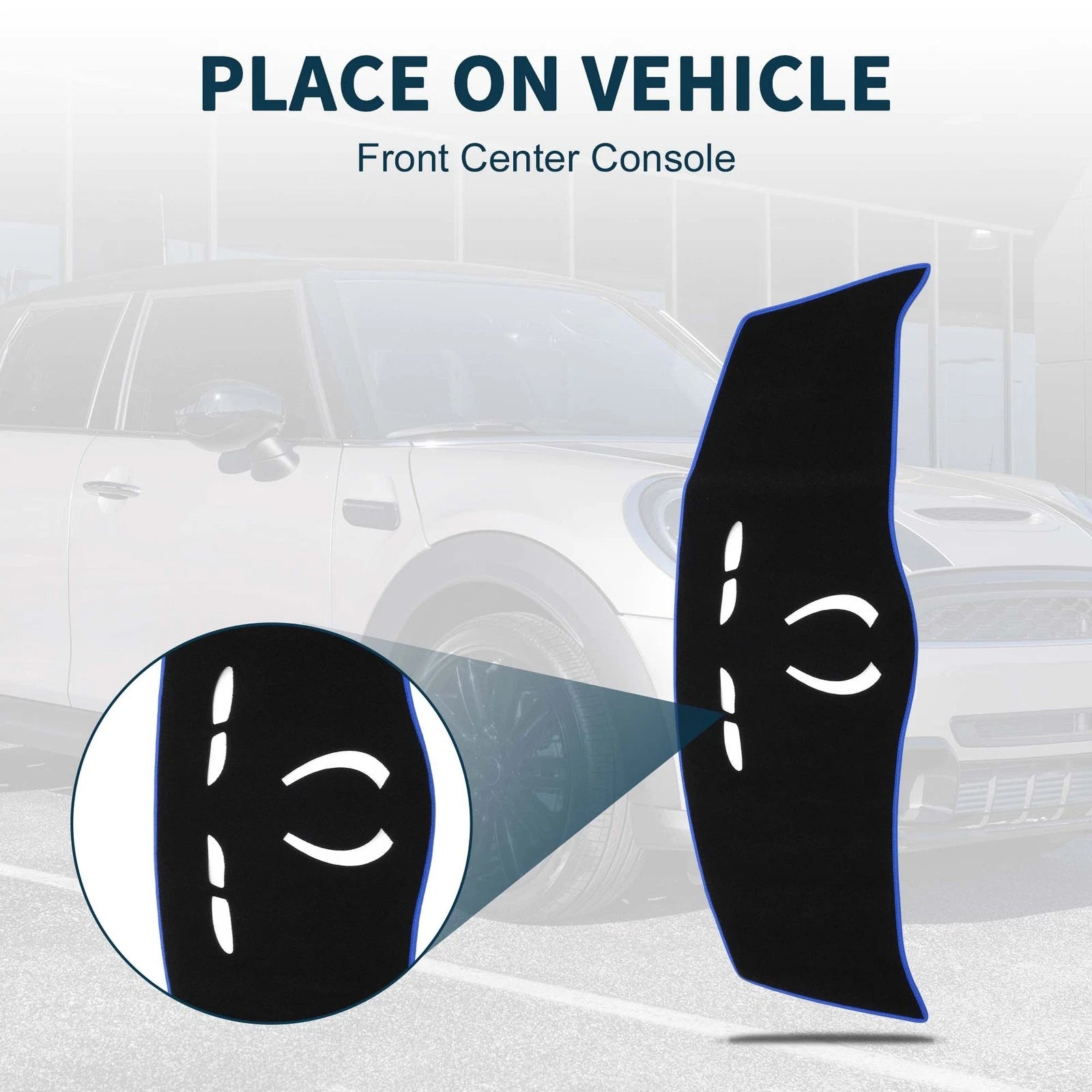 Dashboard Cover Mat for BMW Mini Cooper F55/F56 (2014–2024) Black Blue
