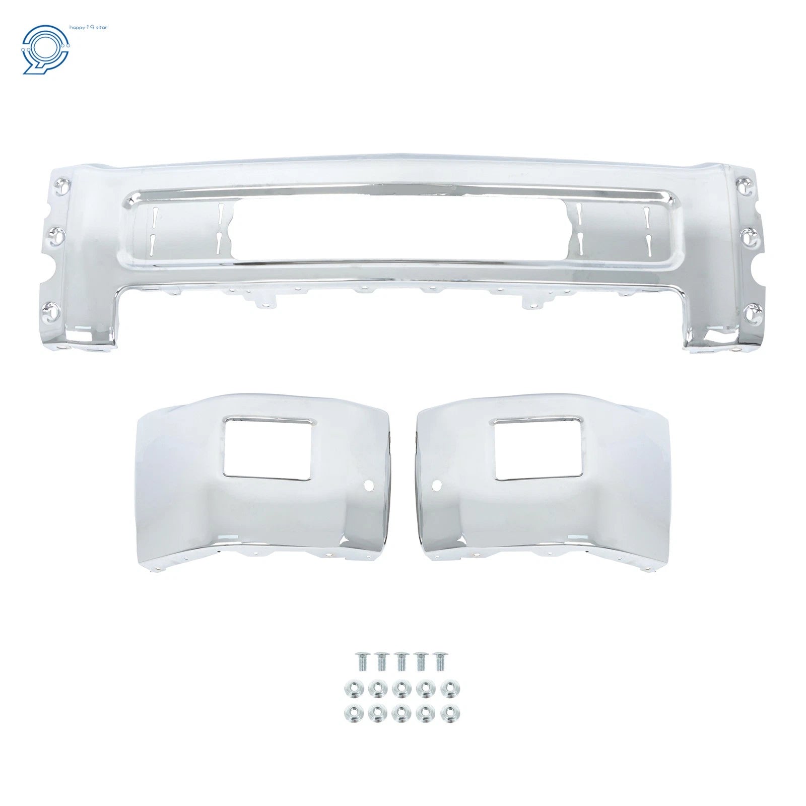 Front Steel Bumper with Sensor Holes for Chevy Silverado 2500 3500 (2015-2019)