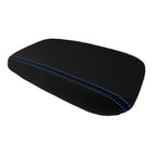 Console Armrest Cover for Honda Civic (2012–2015) PVC Carbon Fiber Blue Stitch