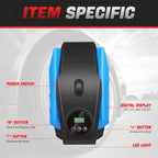 LED Tire Inflator for Universal Vehicles (Portable, Auto Shut Off)