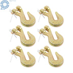 Set of 6 Clevis Grab Hooks for G70 Chain (3600 LBS Load Limit)