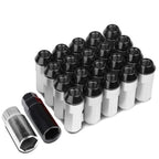 20x M12x1.5 53mm Tall Silver Aluminum Lug Nuts for JDM Vehicles