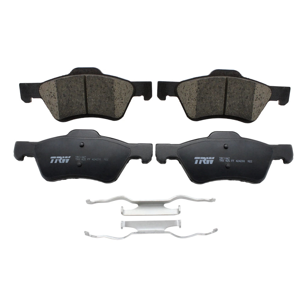 Set of 4 TRW Pro Front Ceramic Disc Brake Pads for Ford Escape (2001–2012)
