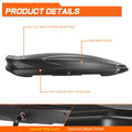 Car Cargo Roof Box Carrier for Universal Fit (72"x30"x12") Textured Black