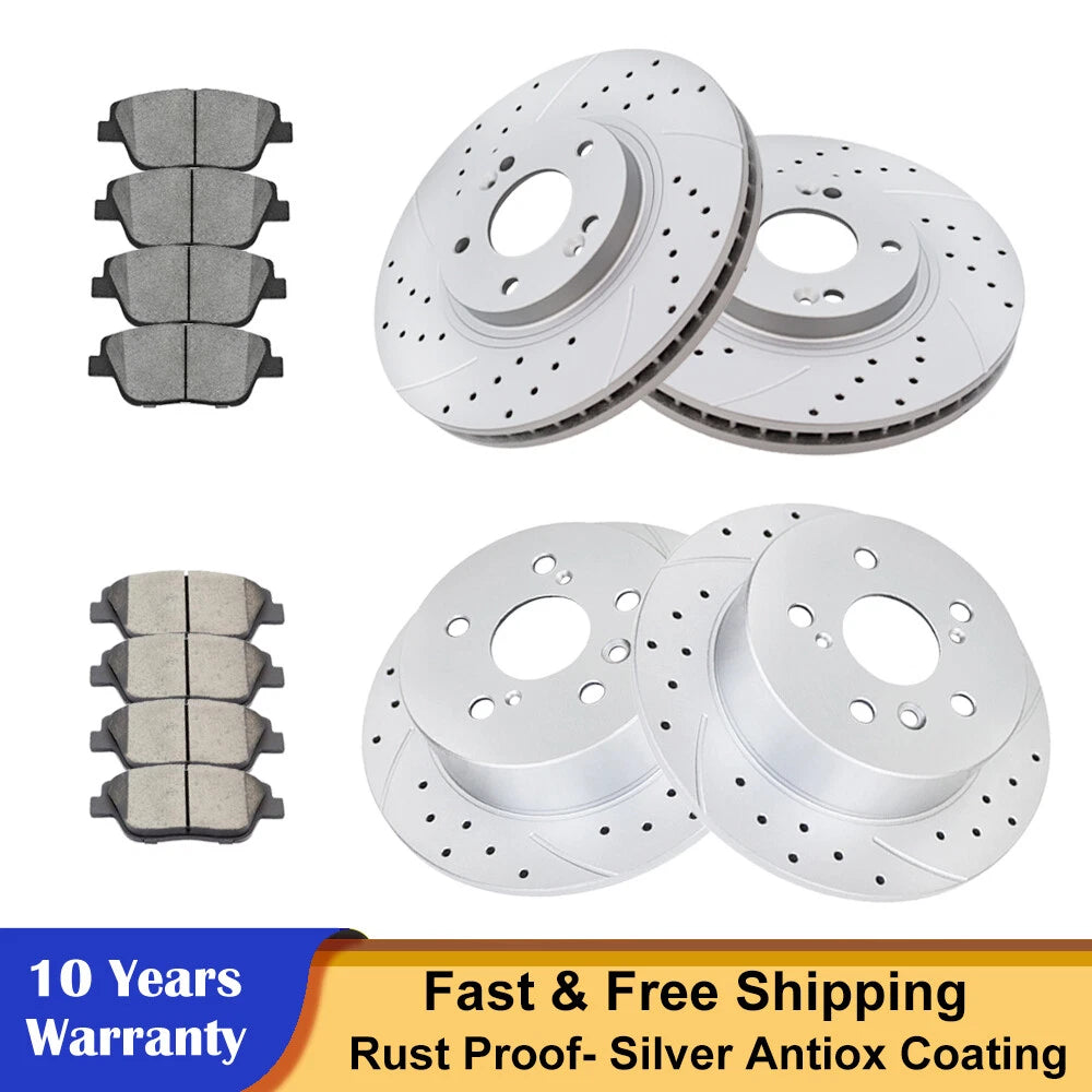 Drilled Rotors & Brake Pads for Hyundai Sonata Kia Optima (2011–2015)