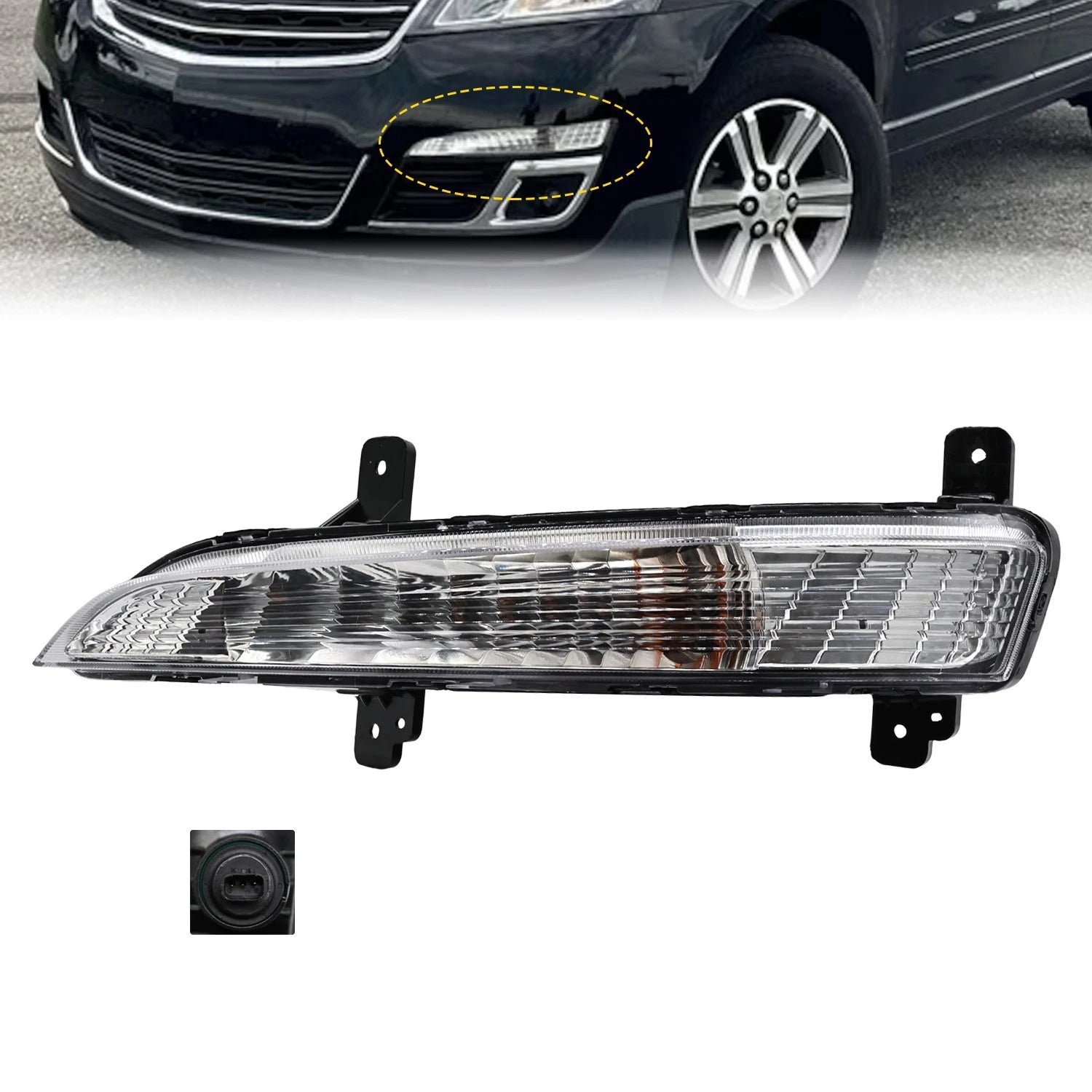 Front Turn Signal Light with Bulb for Chevrolet Traverse (2013–2017) 23305608