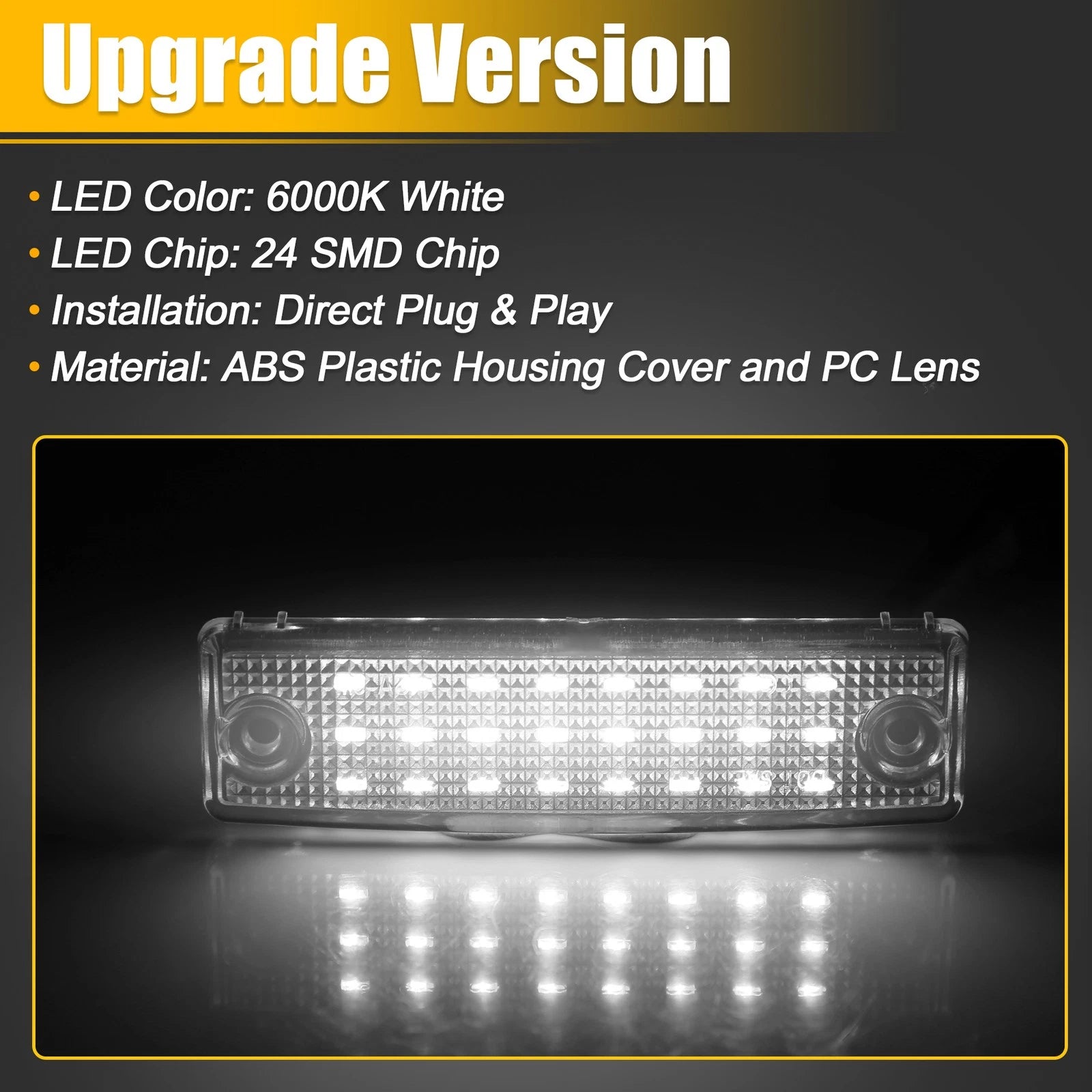 2X LED License Plate Light Lamp Assembly for Toyota 4Runner 