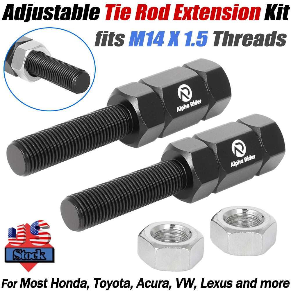 Adjustable Tie Rod Extension Kit for Honda Acura Toyota Lexus (M14x1.5)