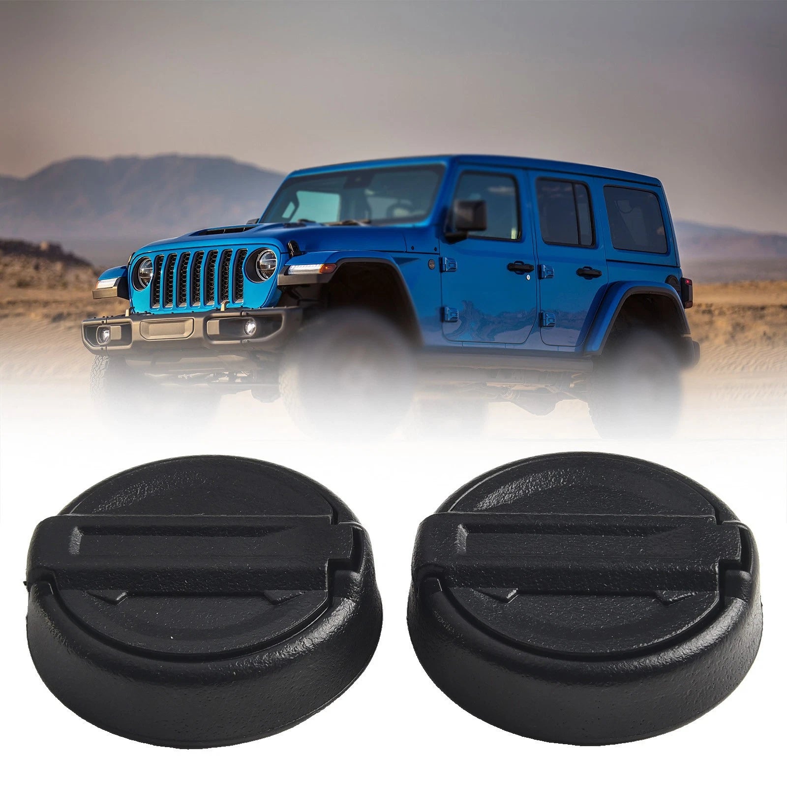 Set of 3 Wear Resistant Keyhole Decorative Covers for Jeep Wrangler