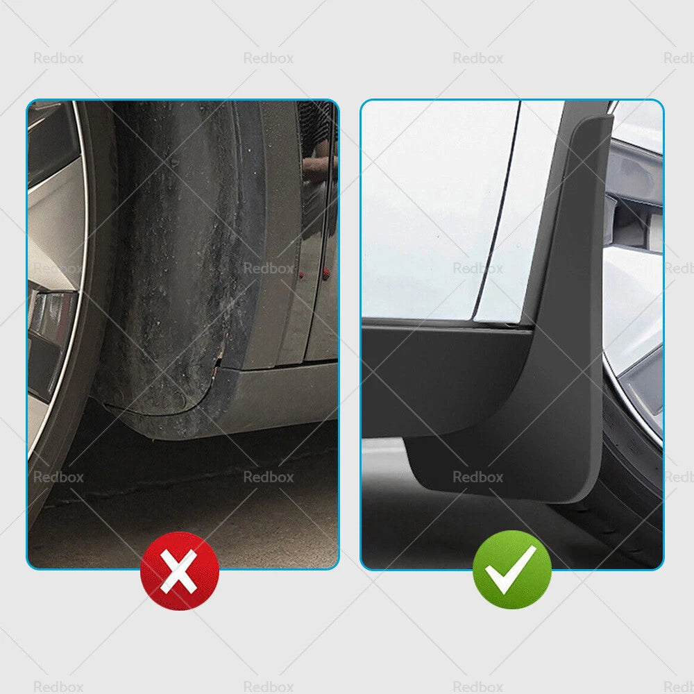 Set of 4 Mud Flaps Splash Guards for Tesla Model Y (2020–2023)
