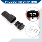 2 Pin Radiator Fan Connector Plug Male Female for Honda 