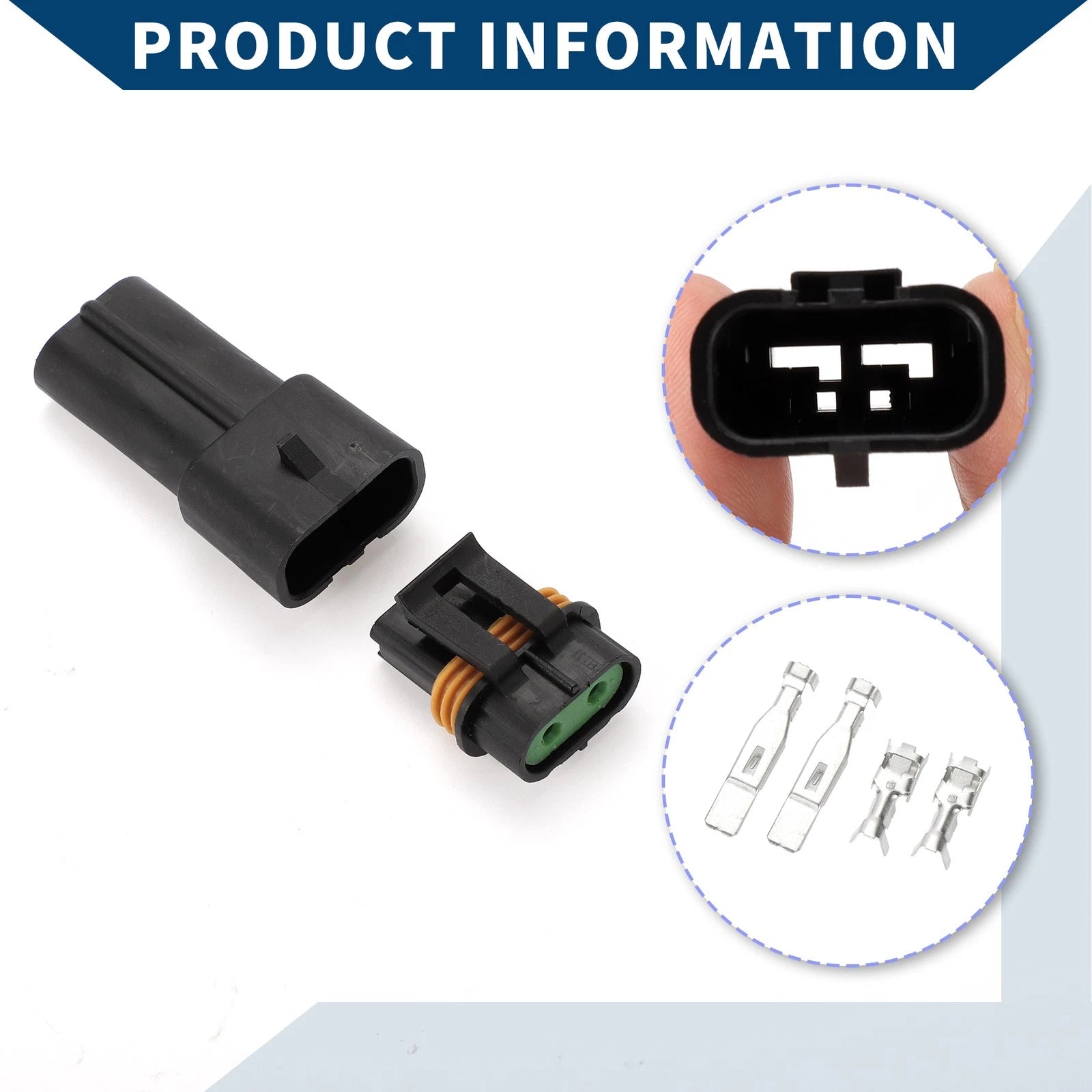 2 Pin Radiator Fan Connector Plug Male Female for Honda 