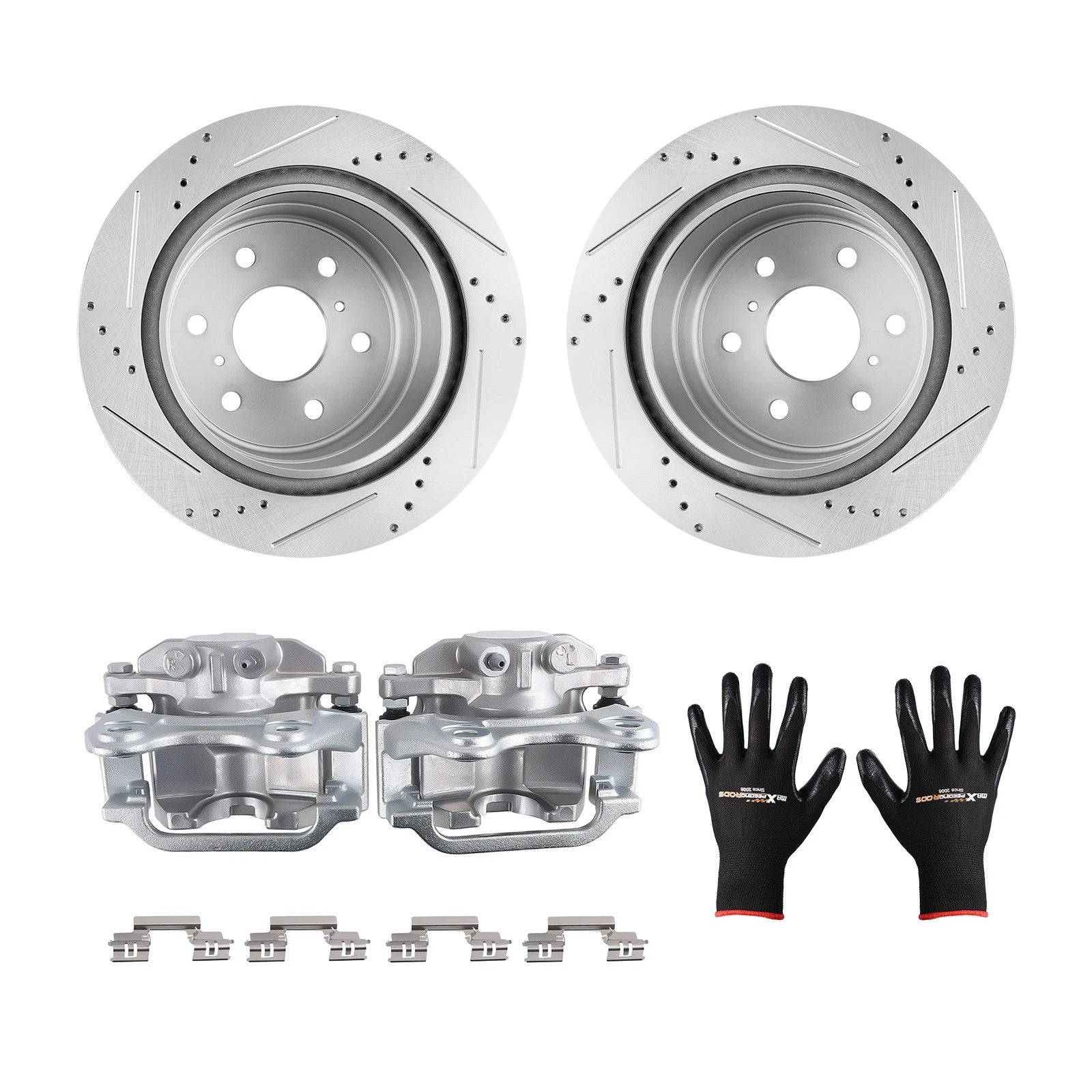 Rear Brake Rotors + Brake Calipers for Chevrolet Suburban/GMC Yukon XL (2015–2020)