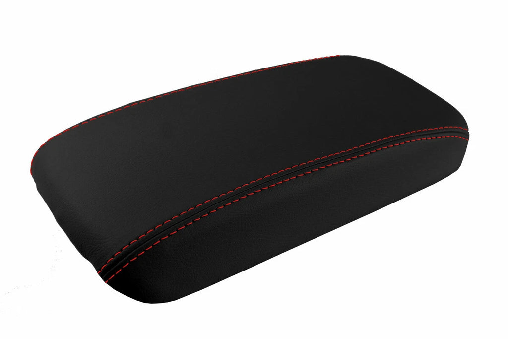 Console Lid Pull Over Cover Leather for Honda Civic (2006–2011) Red Stitch