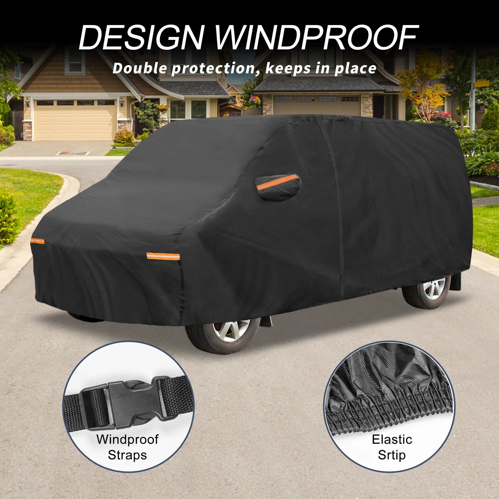 Car Cover with Left Side Door Zipper for Ford E-Series 