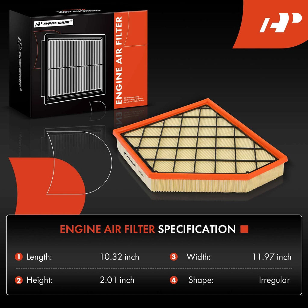 2X Engine Air Filter for Chevrolet Camaro (2016-2022) V8 6.2L
