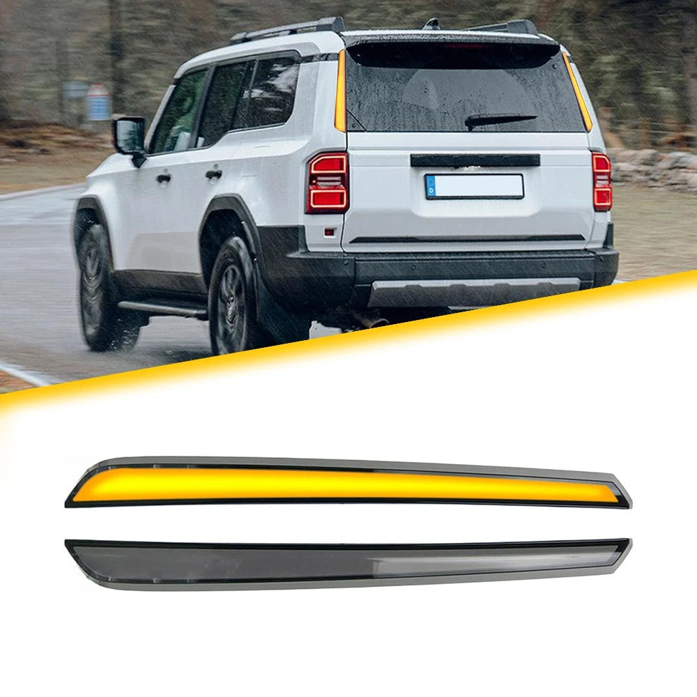 LED Rear Window C Pillar Trim Panel Tail Light Indicator for Toyota Prado (2024–2024)