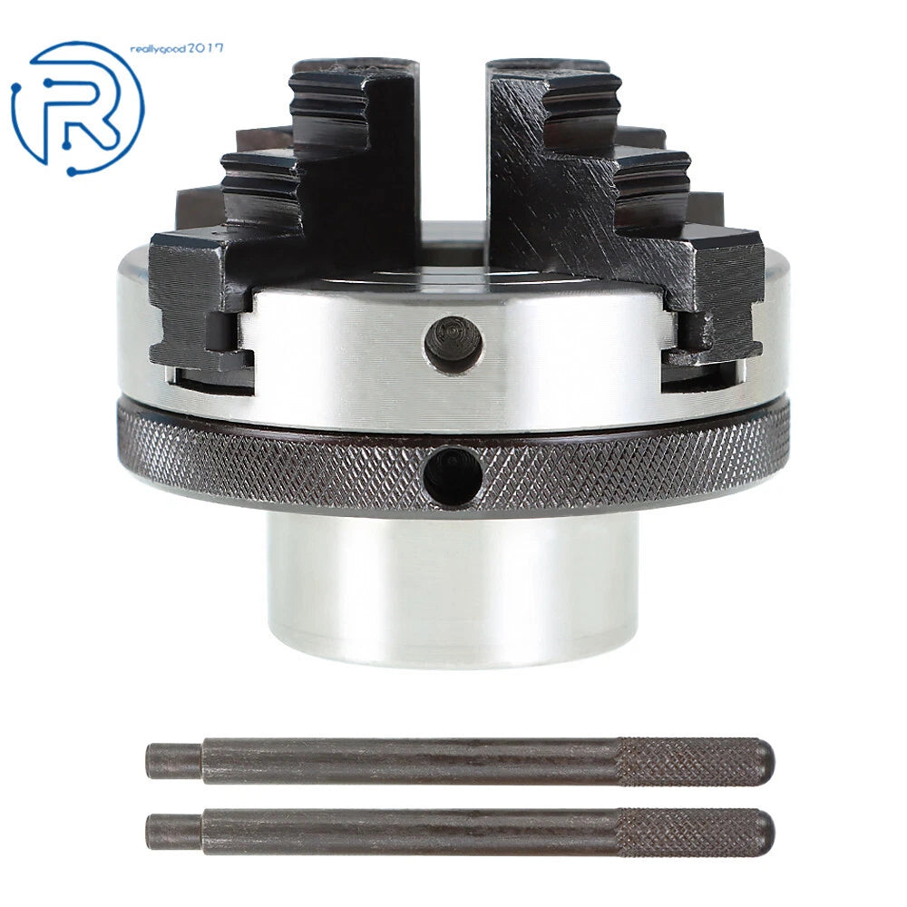 4" Reversible 4 Jaw Chuck for Wood Lathes (1" x 8 TPI Spindles)