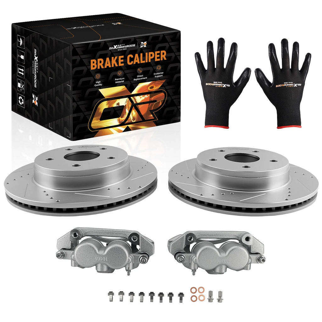 Set of 2 Front Brake Rotors + Calipers for Ram 1500 Classic (2019–2022) 53005