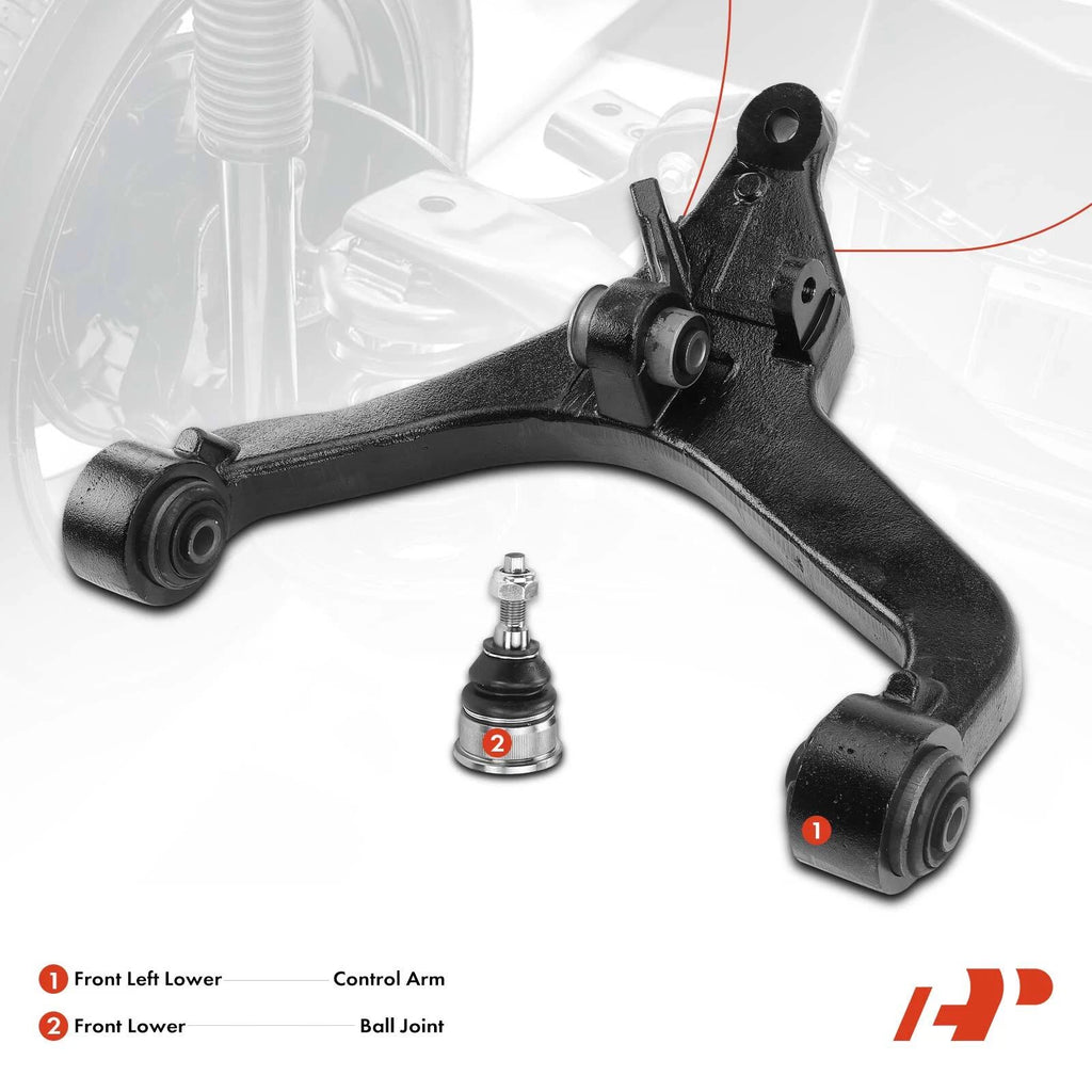 2X Front Left Lower Control Arm & Ball Joint for Jeep Liberty (2002-2004)
