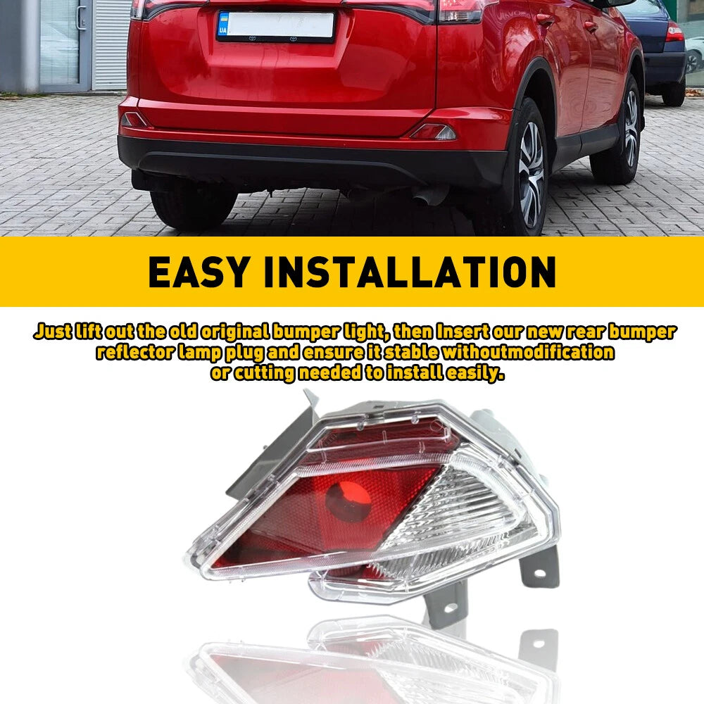 Right Side Rear Bumper Reflector Light for Toyota RAV4 (2016–2018)