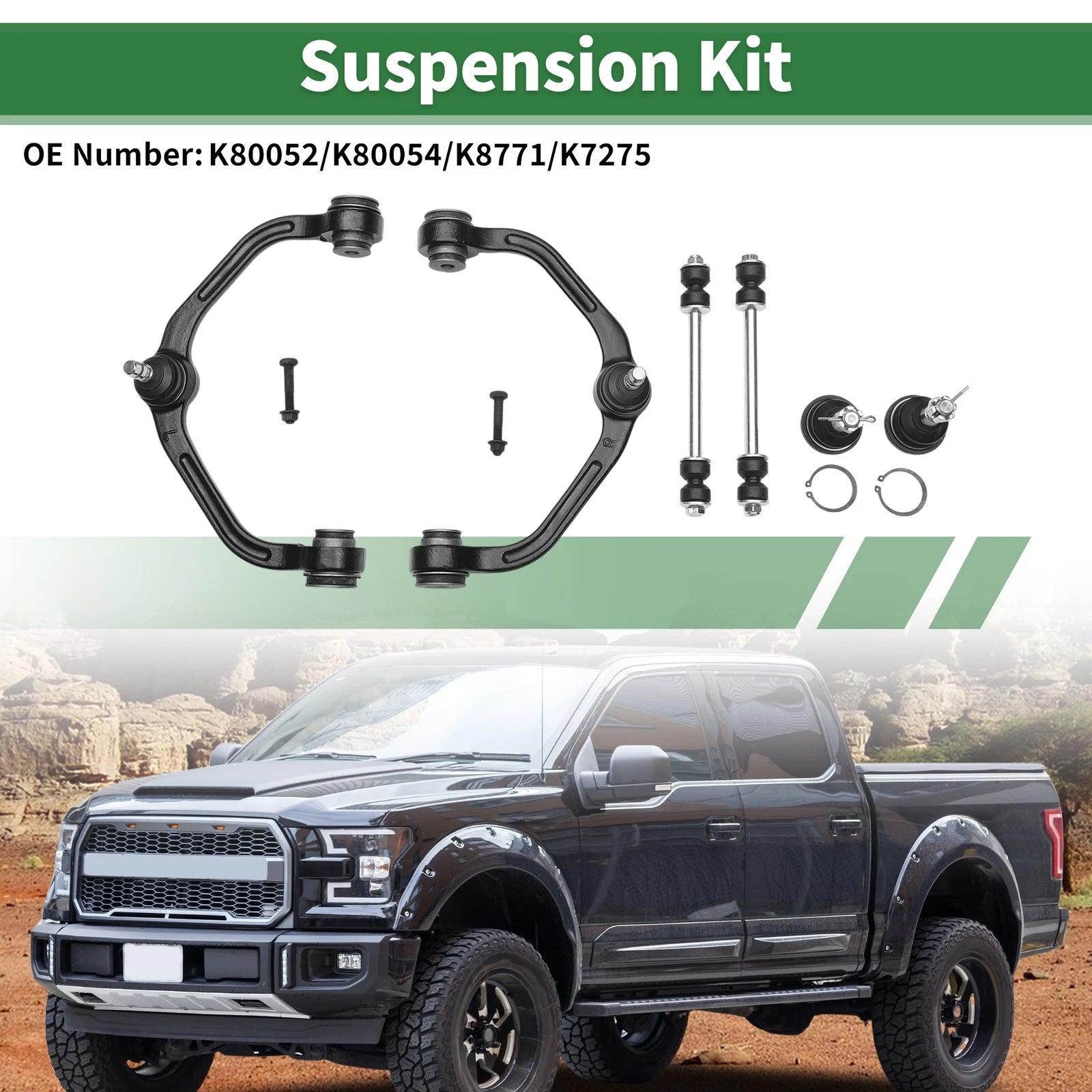 6 Pcs Front Upper Control Arms for Ford Ranger (1998–2011) No.K80052/K80054