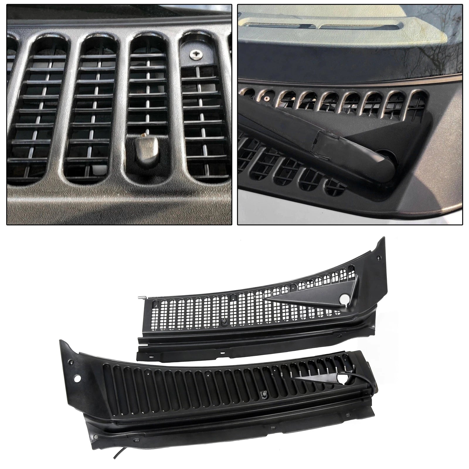 Windshield Wiper Vent Cowl Screen Cover Panels for Ford F250 F350 Excursion