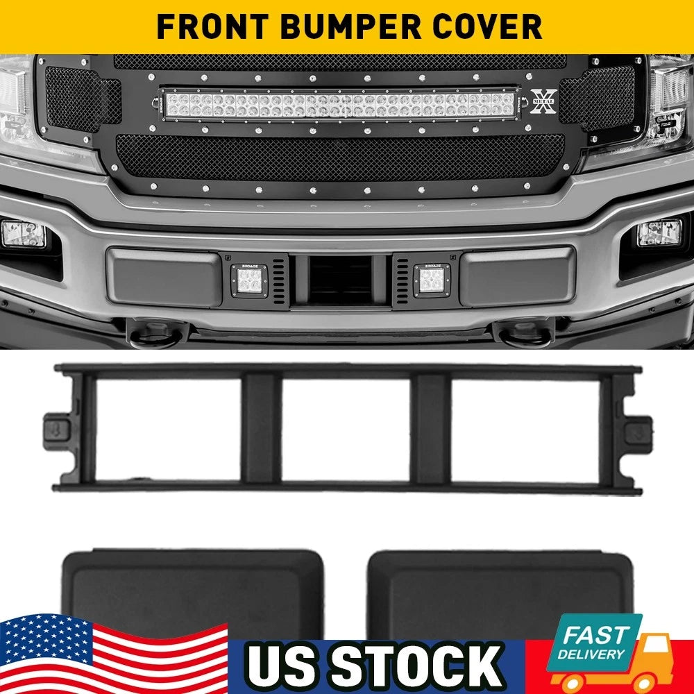 Set of 2 Front Bumper Guards Inserts End Caps for Ford F150 (2018)